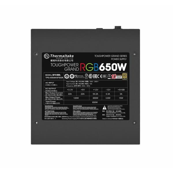 Strømforsyning THERMALTAKE Toughpower Grand RGB 650 W