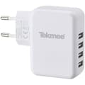 Miniatyrbild 2 av 4: USB Väggadapter - TEKMEE - TEKMEE Väggadapter 4 Porter - Snabbladdning - 30W - 6A