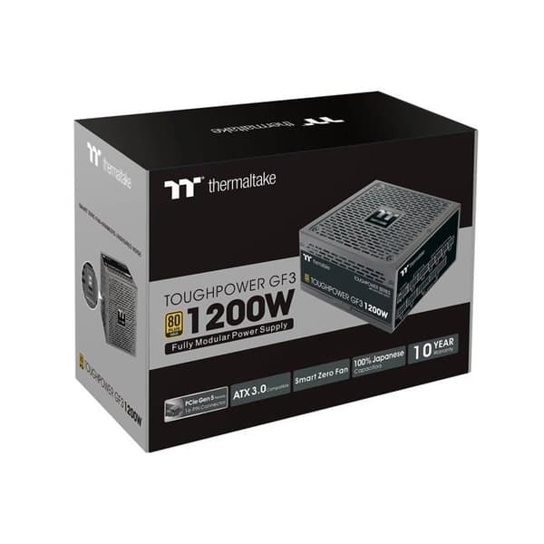 Strömförsörjning PC - Thermaltake - PS-TPD-1200FNFAGE-4 - 1200W - ATX 3.0 - 80 PLUS Guld Svart