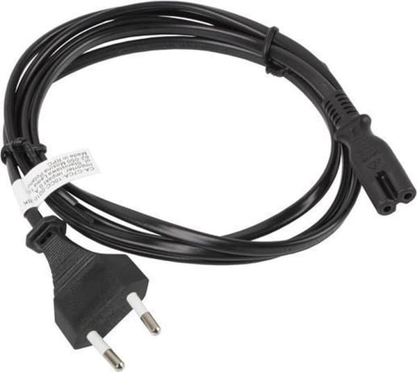 Lanberg CA-C7CA-10CC-0018-BK strømkabel Sort 1,8 m C7 kobling CEE7/16
