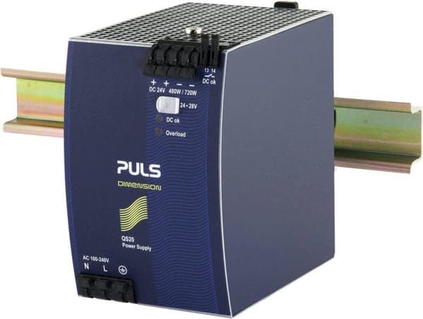 PULS DIMENSION DIN-kiskovirtalähde, kytkentävirtalähde, DIN-virtalähde 24 V DC 30 A 720 W (QS20.241-C1)