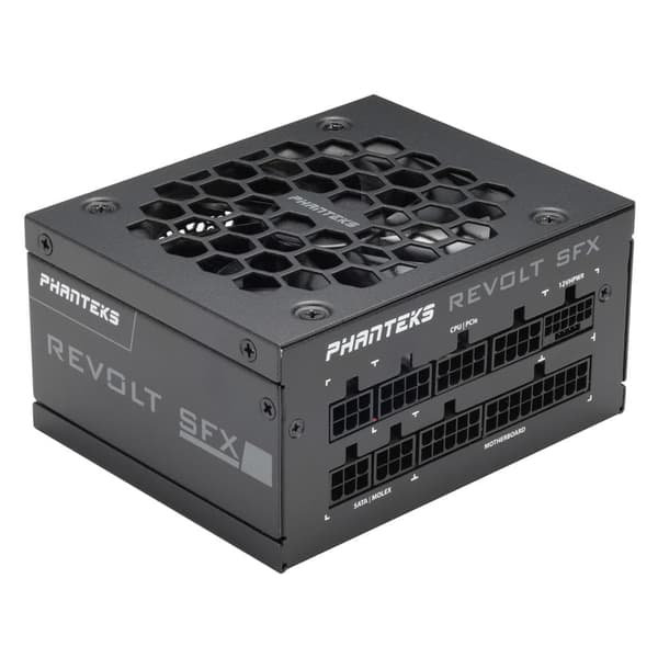 Phanteks Revolt 850W 80+ Platinum, ATX 3.0, SFX, Full Module, PSU musta