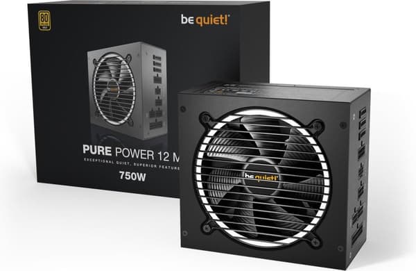 Vær stille! Pure Power 12 M strømforsyning 750 W 20+4 pin ATX ATX Sort (BN343)