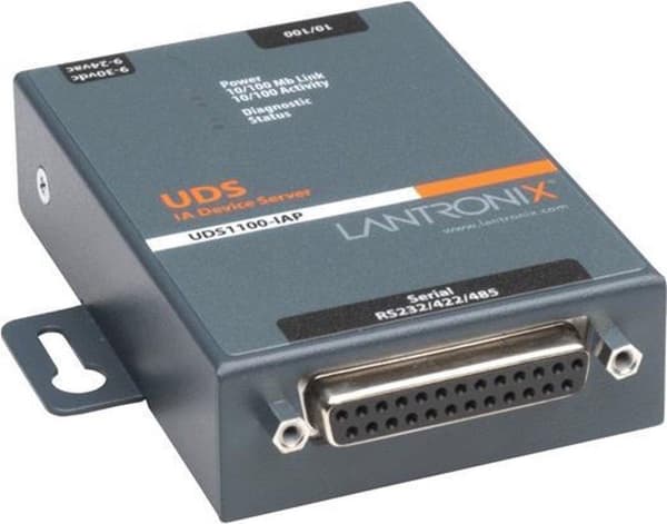 Lantronix Industrial Device Server UDS1100-IAP - Device Server - 100 Mb LAN, RS-232, RS-422, RS-485