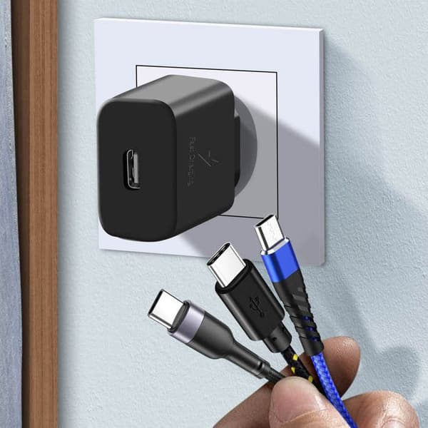 Nätladdare USB-C Strömförsörjning 15W Snabbladdning Original Samsung Black