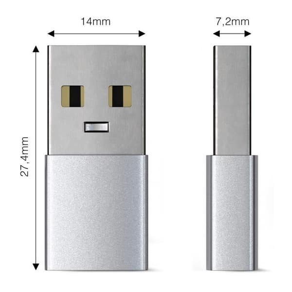 Satechi Grey Laddningsadapter - SATECHI - ST-TAUCS - USB - USB-C - Datorer