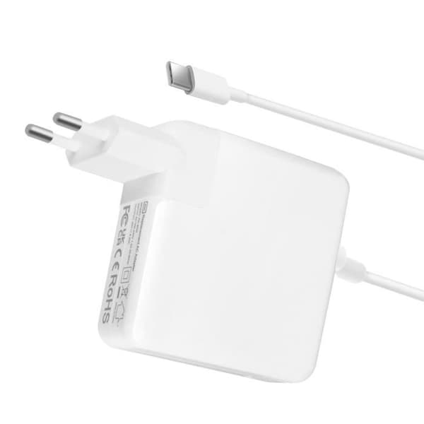 USB-C Nätladdare MacBook och iPad Quick Charge 96W Kompakt Vit