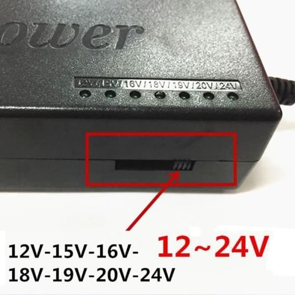 HE17368-Universal Laptop Power Charger 96w 12v till 24v tips