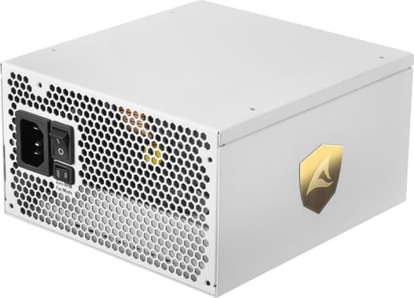 Sharkoon Rebel P30 Gold 1000W Hvid - Strømforsyning - ATX12V 3.0 - 80 Plus Gold - 1000 Watt - Modulær - Zero RPM Mode - PCIe 5.0 - 12VHPWR stik - hvid
