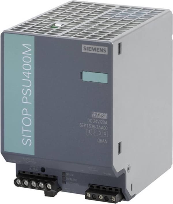 Siemens SITOP PSU400M 24 V/20 A DIN-skena strömförsörjning 24 V/DC 20 A 480 W Antal utgångar: 1 x Innehåll: 1 st.