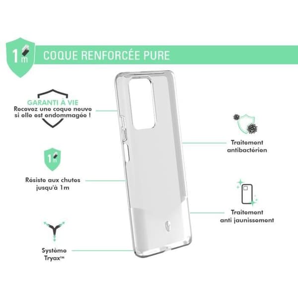 Coque - PURE - 11T / 11T Pro - Förstärkt - Livstids garanti - Transparent