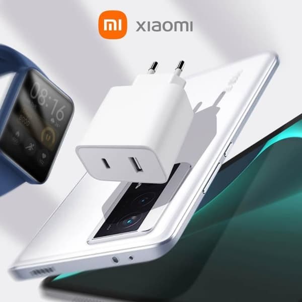 Original Xiaomi USB + USB-C 33W nätladdare Vit