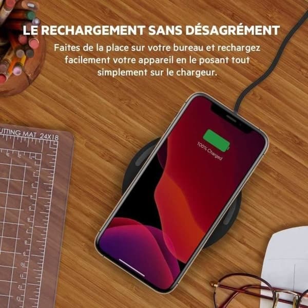 BELKIN - laddare vit - 10W Trådlös laddning Pa