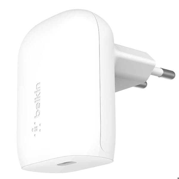 Laddare - Belkin - 30W PD Hemladdare - USB-C - Snabbladdning - Vit plast
