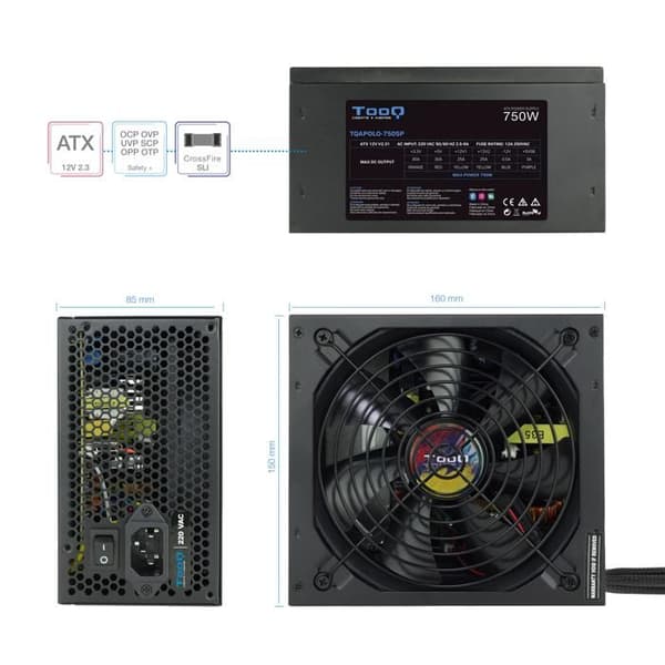 TooQ Strömförsörjning TQAPOLO-750SP 750W