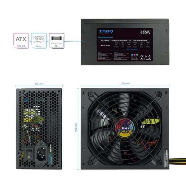 TooQ Strömförsörjning TQAPOLO-650SP 650W
