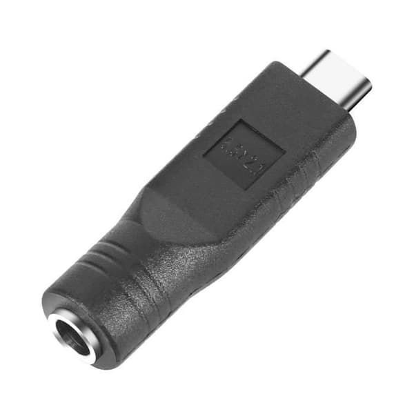 AVIZAR 197499-ADA-C007 DC 5,5 x 2,1 mm till USB-C-laddningsadapter - Svart - Kompatibel med alla USB C-enheter
