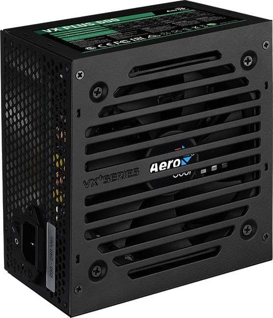 STRØMFORSYNING AEROCOOL PGS VX-600PLUS 600W 80+ BOX Sort