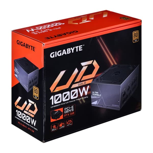 Gigabyte UD1000GM PG5 strømforsyningsenhed 1000 W 20+4 pin ATX ATX Sort