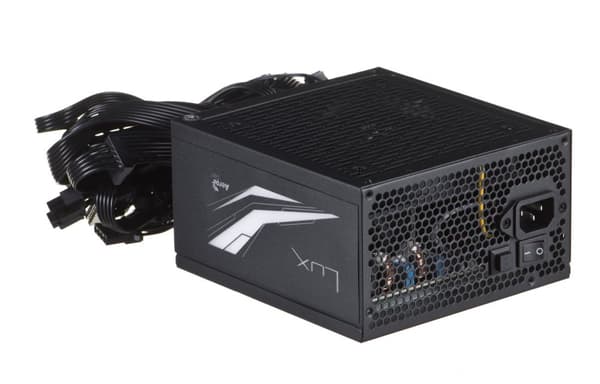 Strømforsyning Aerocool Lux RGB 550M 550 W Sort