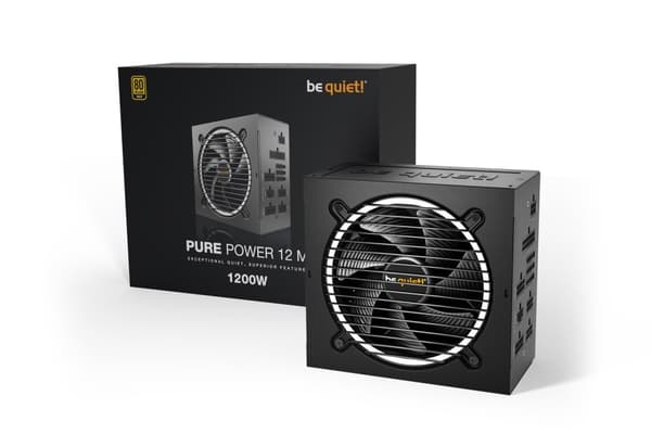 Vær stille! REN KRAFT 12 M | 1200W strømforsyningsenhed 20+4 pin ATX ATX Sort