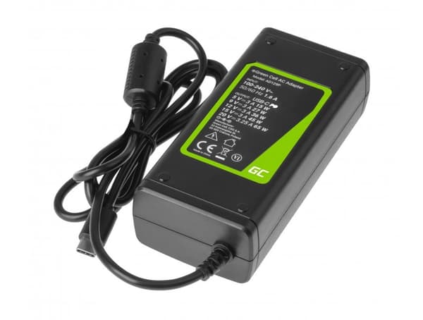 Green Cell AD134P USB-C laddare AC-adapter 65W för bärbar surfplatta smartphone