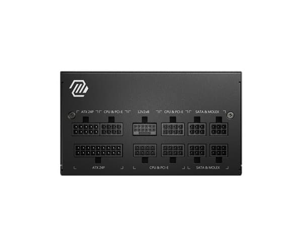 MSI MAG A850GL PCIE5 nätaggregat 850 W 20+4 stift ATX ATX Svart