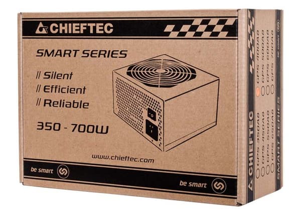 Chieftec GPS-500A8 strømforsyningsenhed 500 W 20+4 pin ATX ATX Sort