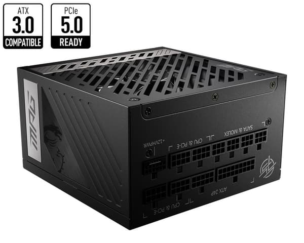MSI MPG A850G PCIE5 strømforsyningsenhed 850 W 24-pin ATX ATX Sort Sort