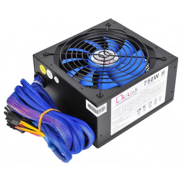 L-link Strømforsyning Atx 750w 80 Plus Sort