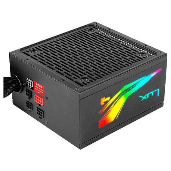 Aerocool Strømforsyning Lux Rgb 550w 80 Plus Bronze Sort Sort