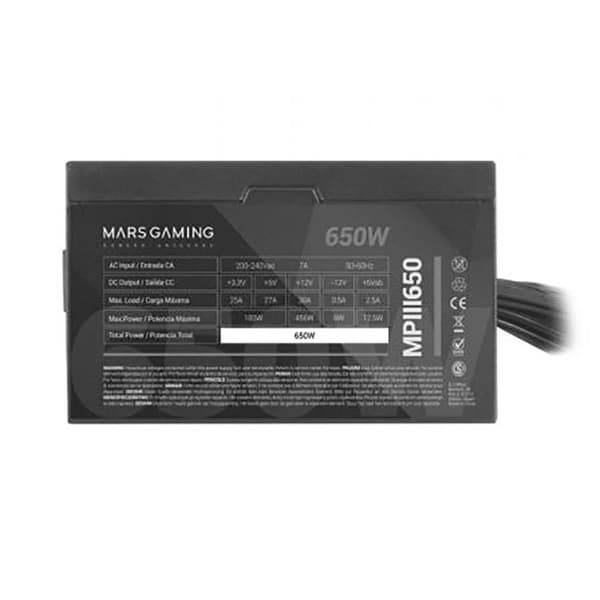 Mars Gaming Strømforsyning Mpiii650 650w Transparent