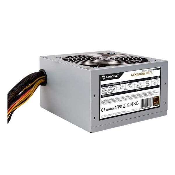 Unykach Strømforsyning 52500 500w 80 Plus Bronze Grå
