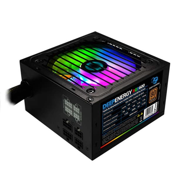 Coolbox Strømforsyning Deepenergy 600w Rgb Sort