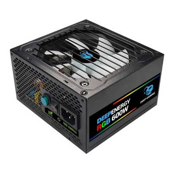 Coolbox Strømforsyning Deepenergy 600w Rgb Sort Sort