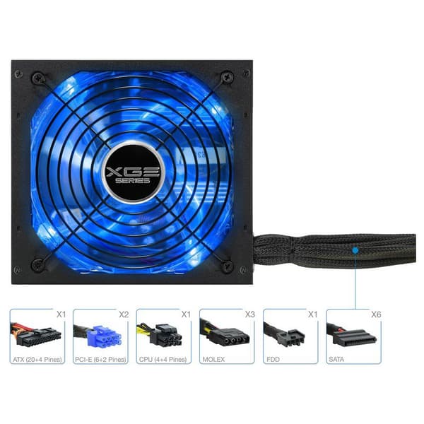 Tooq Strømforsyning Xtreme Gaming Energy Ii 700w 80+ Sort