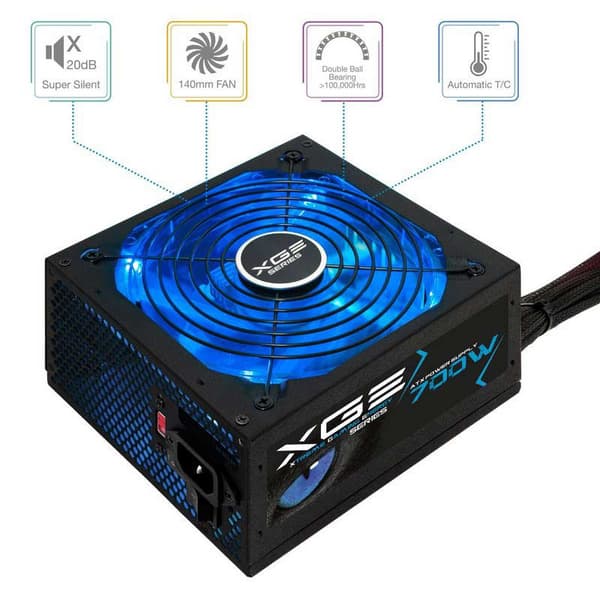 Tooq Strømforsyning Xtreme Gaming Energy Ii 700w 80+ Sort