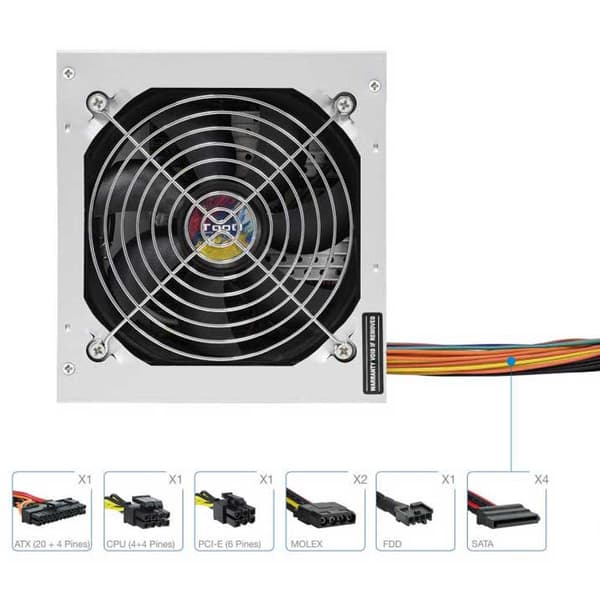 Tooq Strømforsyning Tqapolo-500sp 500w Søvfarvet