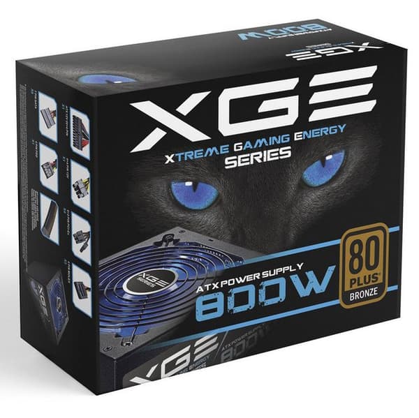 Tooq Strømforsyning Xtreme Gaming Energy Ii 800w 80+ Sort