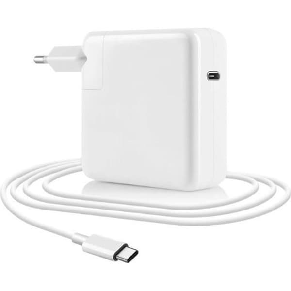 60w laddare kompatibel för Apple Macbook A1718 Macbook 12 - A1534 - Mid 2017 USB-C Type-C-kontakt