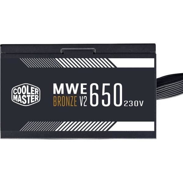 COOLER MASTER MWE Bronze 650W V2 - 650W strömförsörjning - 230V (80 Plus Bronze certifierad 5 års garanti) Svarta platta kablar