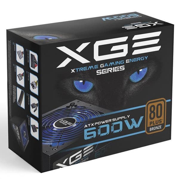 Tooq Strømforsyning Xtreme Gaming Energy Ii 600w 80+ Sort