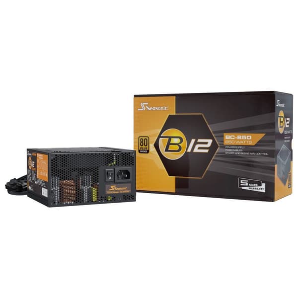 Seasonic Strømforsyning B12 Bc 850w 80 Plus Bronze Sort