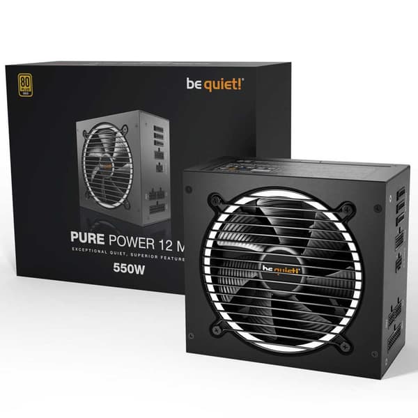Be Quiet Modulær Strømforsyning Pure Power 12m 550w Søvfarvet
