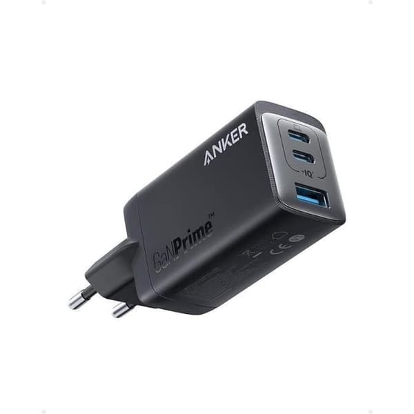 Anker GaNPrim 735 - USB-C snabbladdare - 65W - Kompakt 3 portar Svart