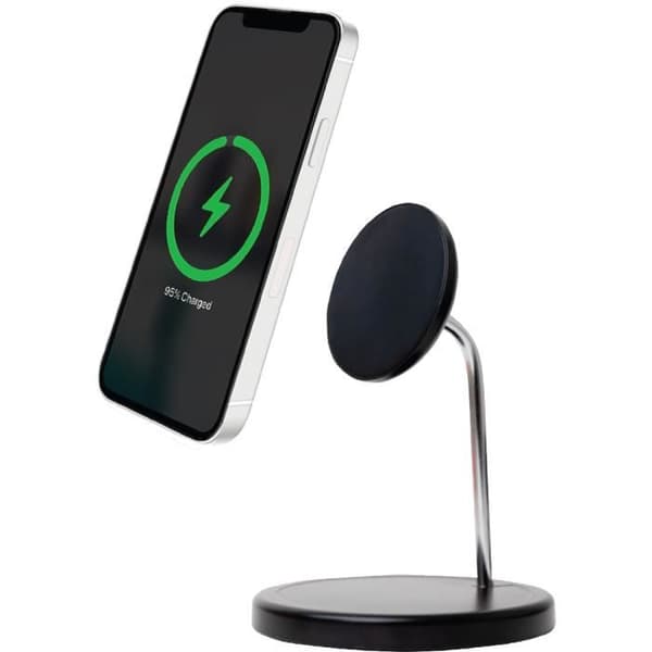 Dubbel induktionsladdare - BIGBEN - Bigben - MagSafe - 15W - Stativ - Svart