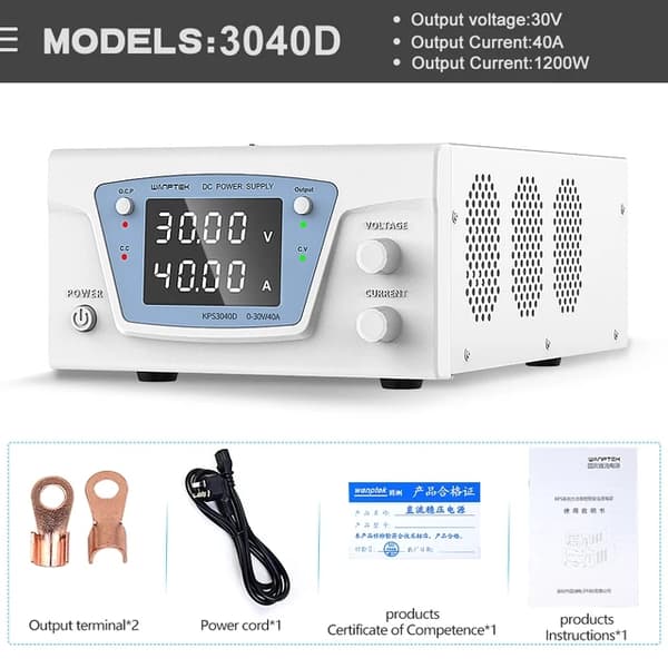 Desktop Skiftende Strømforsyning, Justerbar Spændingsregulator, Digitalt Display, 30V 40A