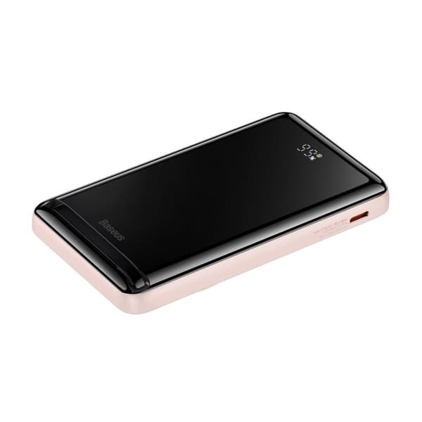Powerbank med MagSafe trådløs opladning 10000mAh 20W USB-C kabel 0,5m pink