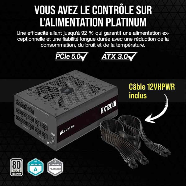 Corsair Strömförsörjning Hx1200i Modular 1200w 80 Platinium