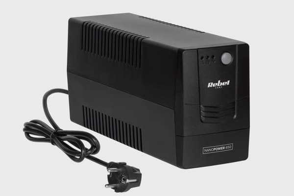 UPS REBEL dator nödströmförsörjning modell Nanopower 650 (offline, 650VA / 360W, 230 V, 50Hz)